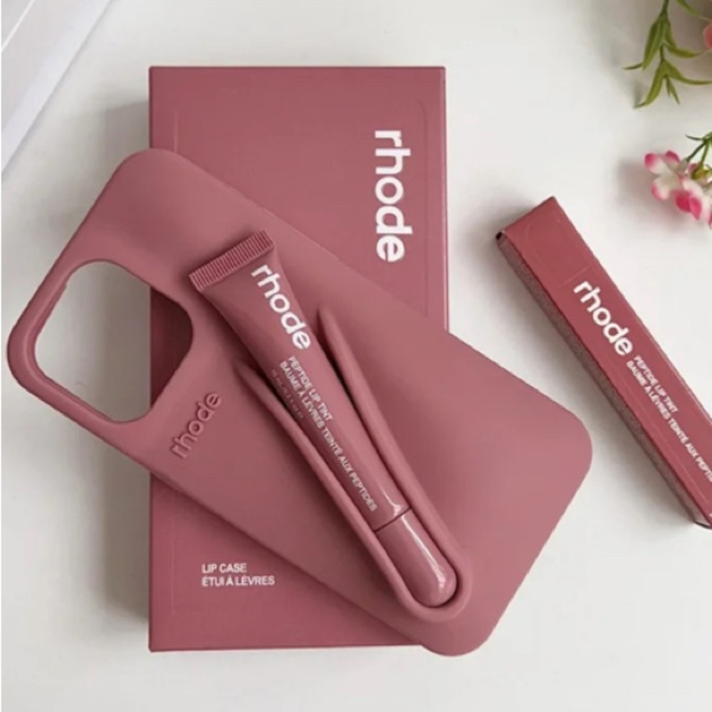 RHODE Dusty Rose Lip Case and Balm Set